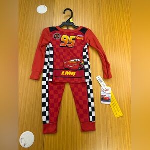 Disney Cars Lightning McQueen Pajama Set Boys Toddler Size 3T NWT